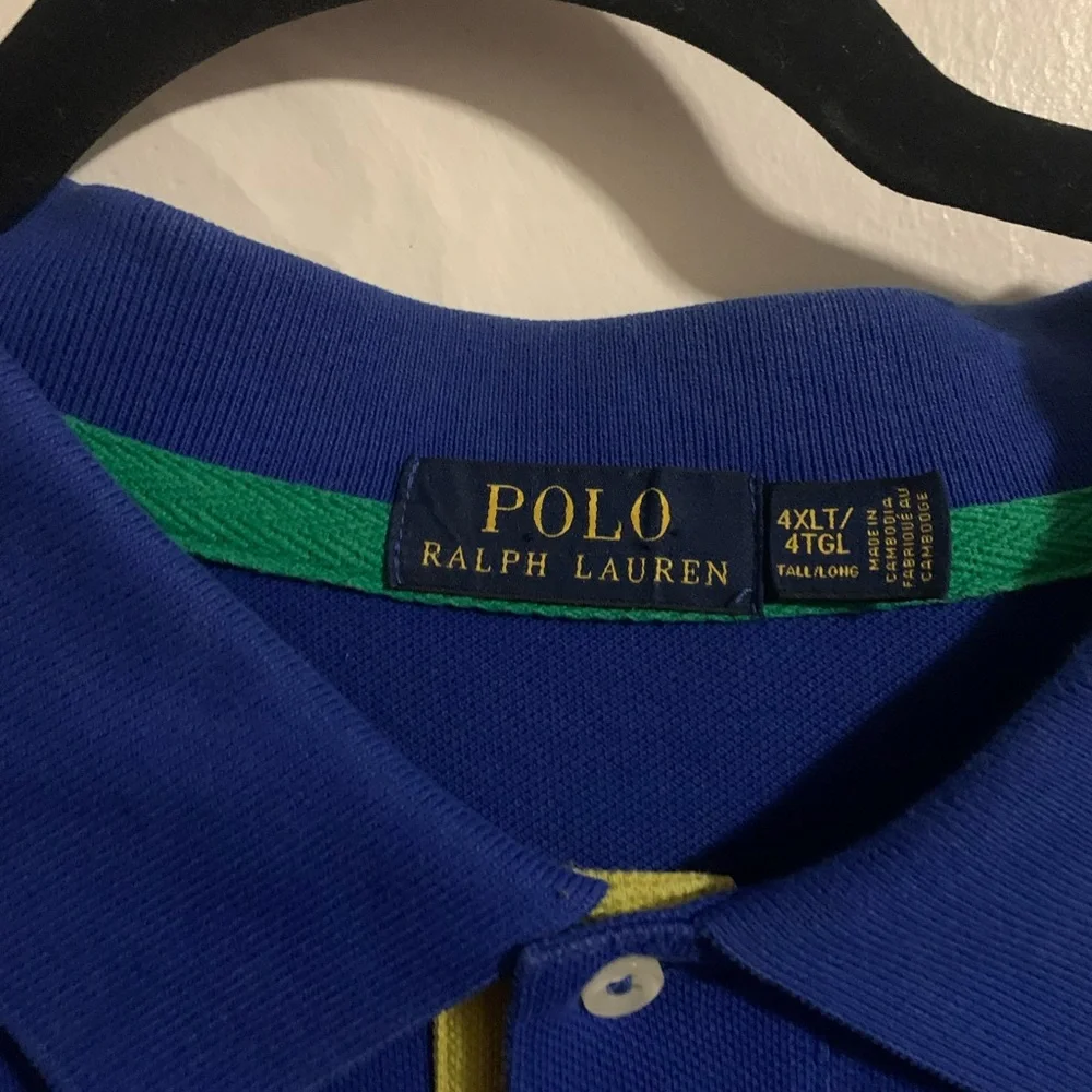 Ralph Lauren Blue Polo with Green Pony Logo - Picture 3 of 3